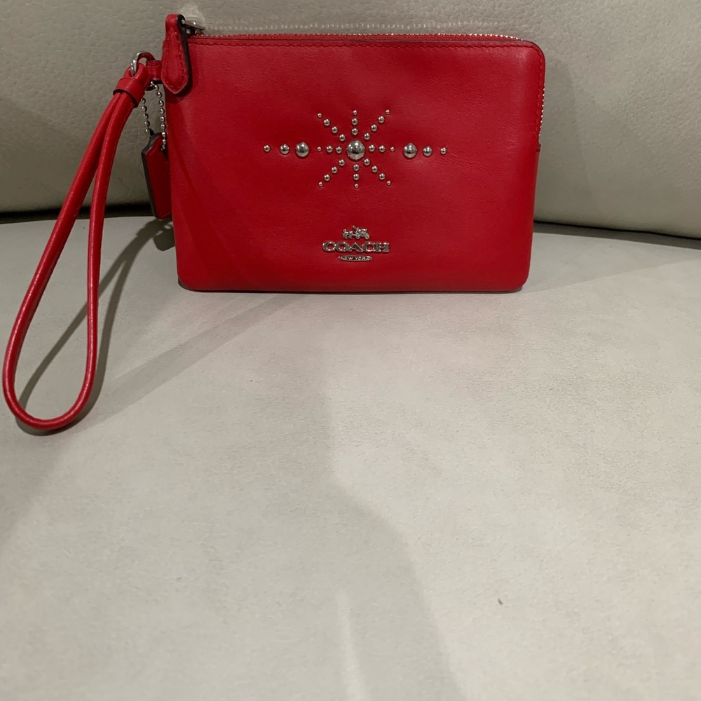 Coach Wristlet Leather Pouch